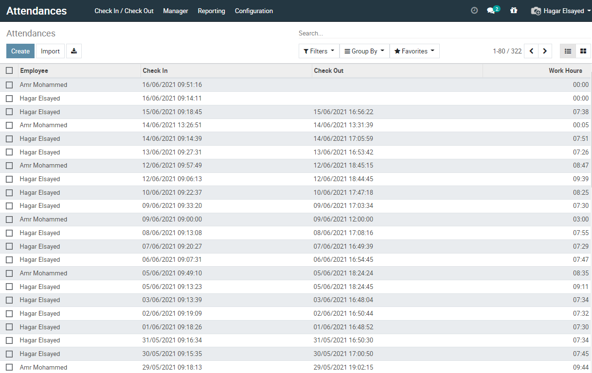 Odoo - Sample 1 for three columns